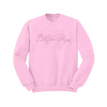 Alpha Phi Ribbons & Bows Embroidered Crewneck