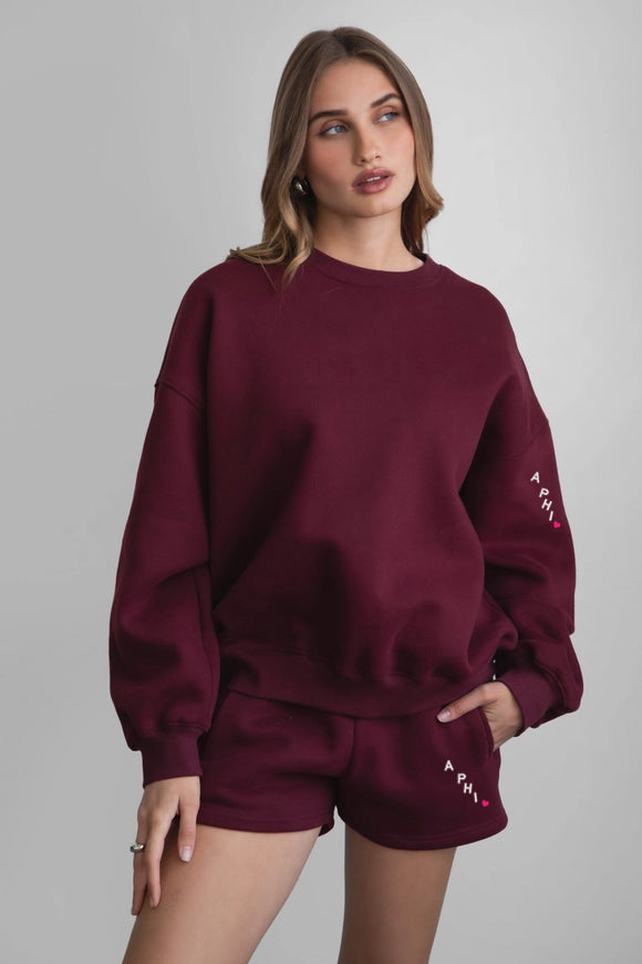 Alpha Phi Cloud Fleece Crewneck - A PHI