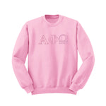 Alpha Phi Omega Outline Monochromatic Crewneck