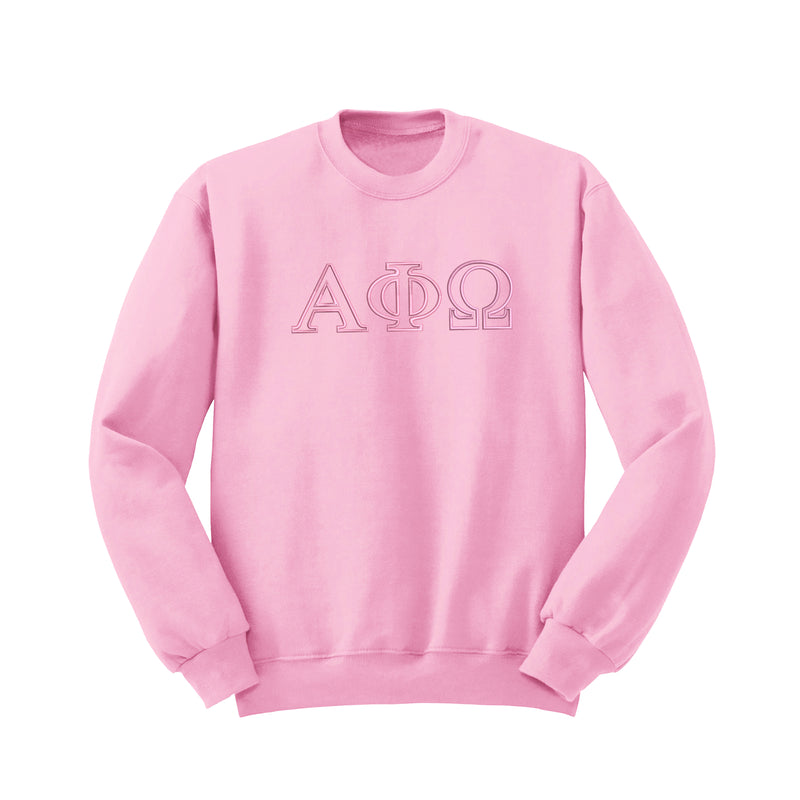 Alpha Phi Omega Outline Monochromatic Crewneck