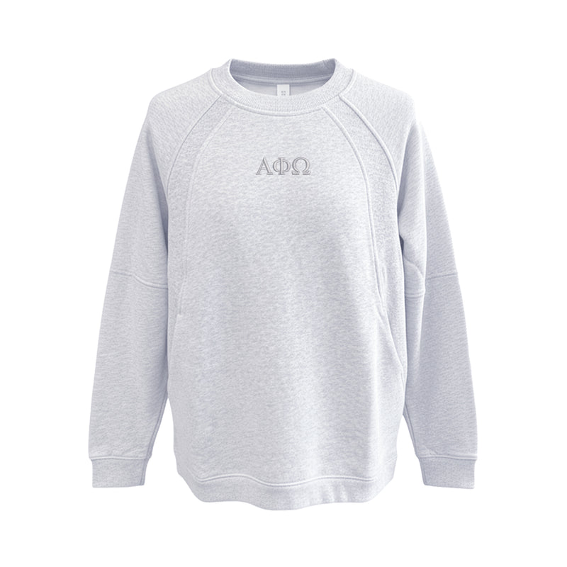 Alpha Phi Omega lululemon Scuba Oversized Long Crewneck - Letters