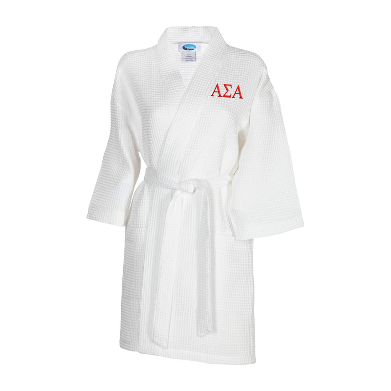 Alpha Sigma Alpha Waffle Weave Robe