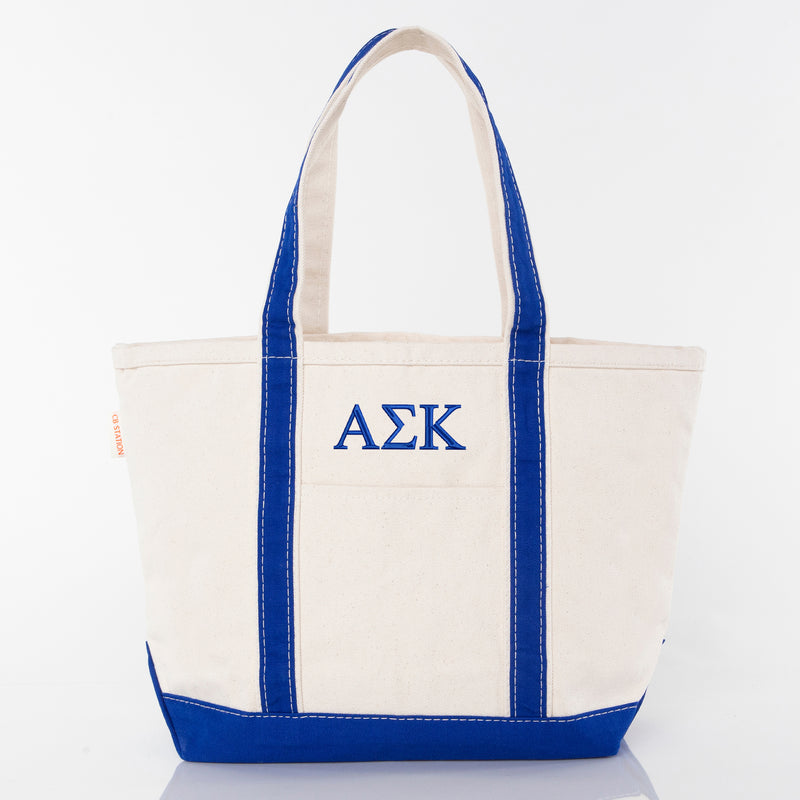 Alpha Sigma Kappa Large Canvas Tote Bag