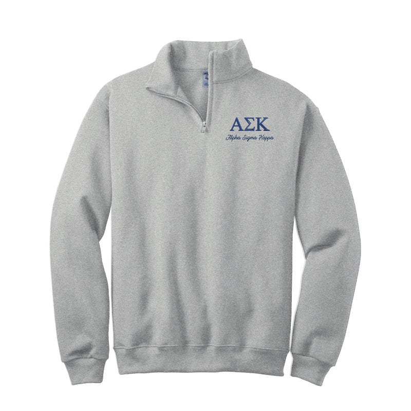 Alpha Sigma Kappa Quarter Zip Sweatshirt