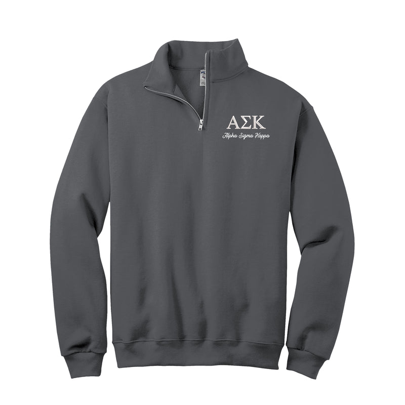 Alpha Sigma Kappa Quarter Zip Sweatshirt
