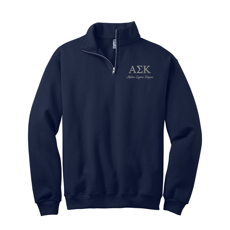 Alpha Sigma Kappa Quarter Zip Sweatshirt