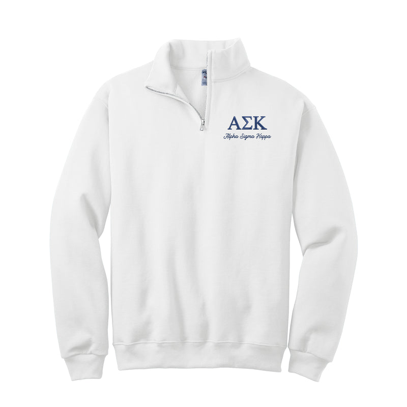 Alpha Sigma Kappa Quarter Zip Sweatshirt
