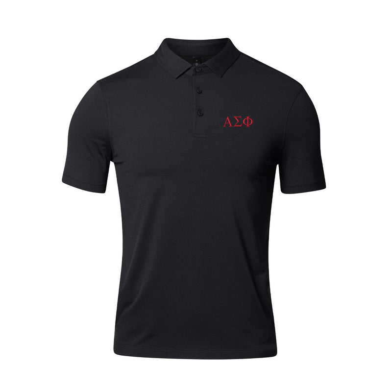 Alpha Sigma Phi lululemon Evolution Short-Sleeve Polo - Black