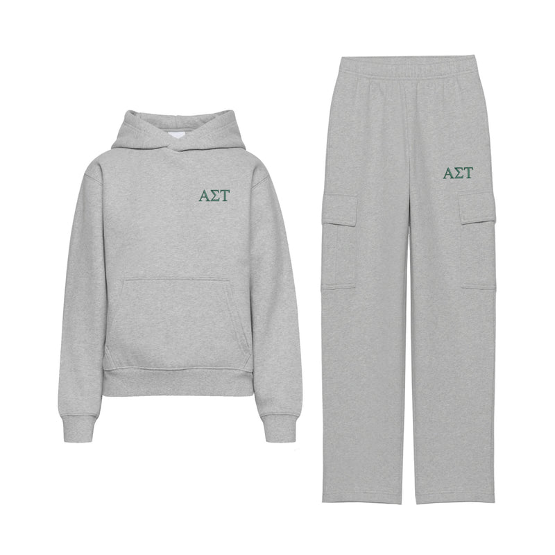 Alpha Sigma Tau Fave Fit Hoodie & Cargo Pant Set