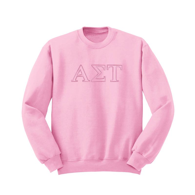 Alpha Sigma Tau Outline Monochromatic Crewneck