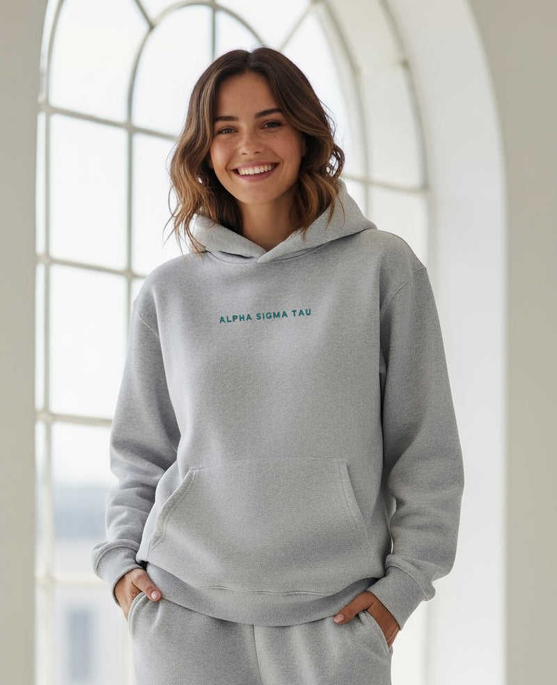 Alpha Sigma Tau Fave Fit Hoodie - Wordmark