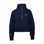 Alpha Xi Delta lululemon Scuba Oversized Funnel-Neck Half Zip - Navy