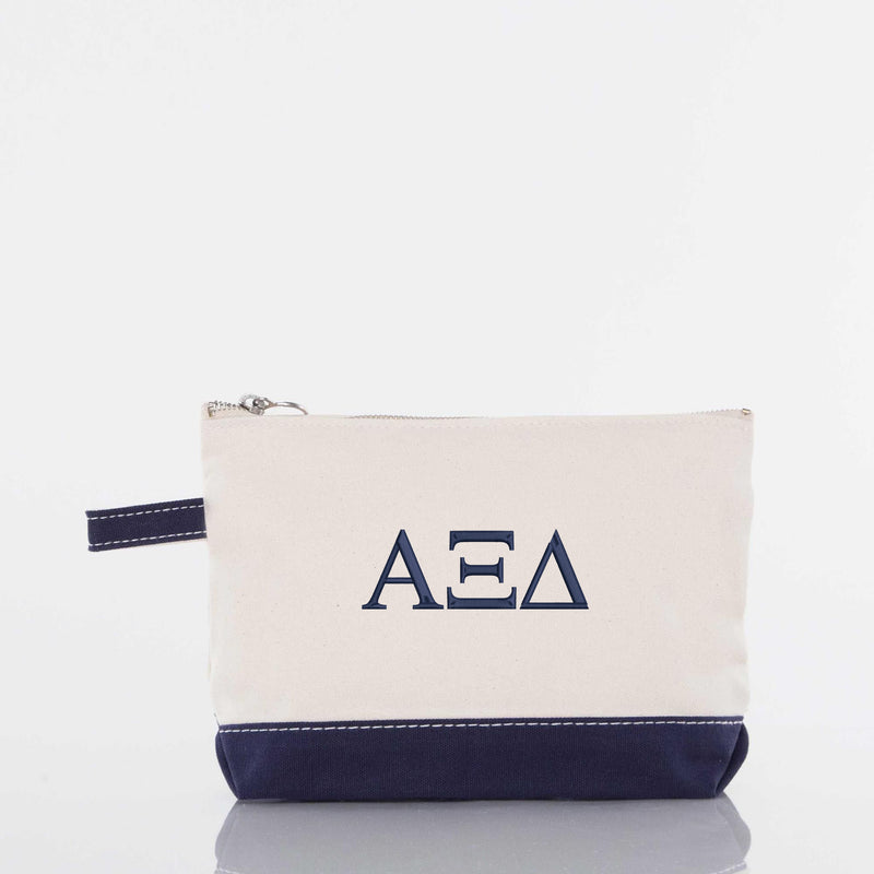Alpha Xi Delta Canvas Cosmetic Bag