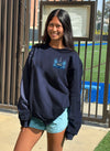 Alpha Xi Delta lululemon Steady State Crew with Embroidered Crest - Navy
