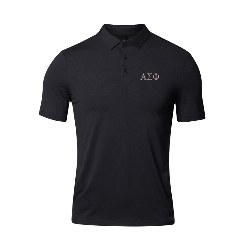 Alpha Sigma Phi lululemon Evolution Short-Sleeve Polo - Black