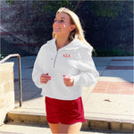 Alpha Sigma Alpha lululemon Scuba Oversized Half-Zip Hoodie - White
