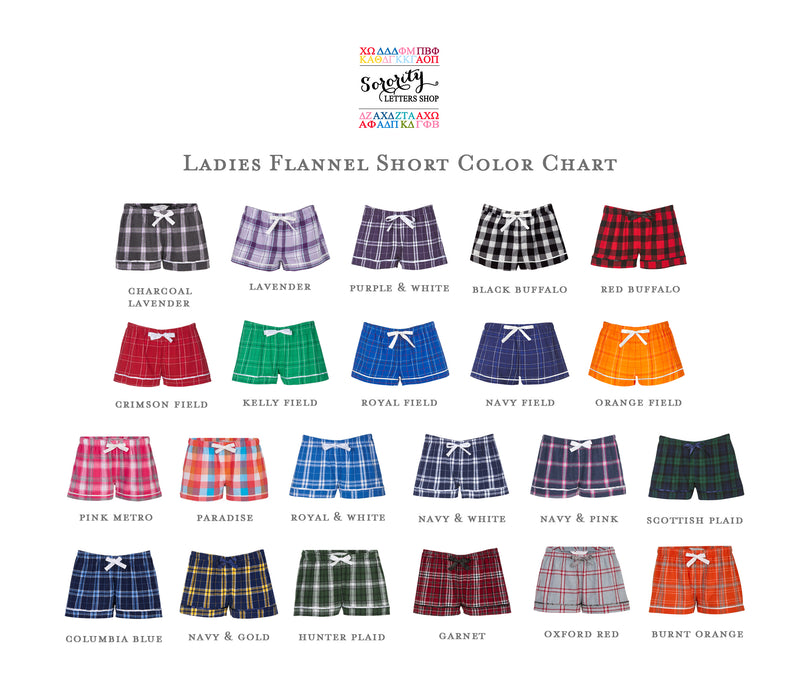 Kappa Delta Chi Flannel Boxer Shorts