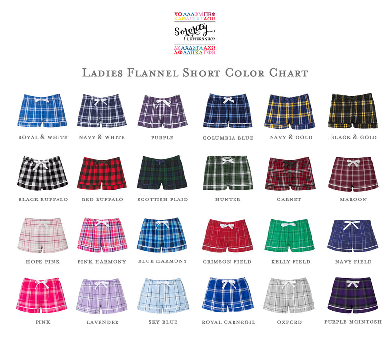 Alpha Delta Pi Flannel Boxer Shorts