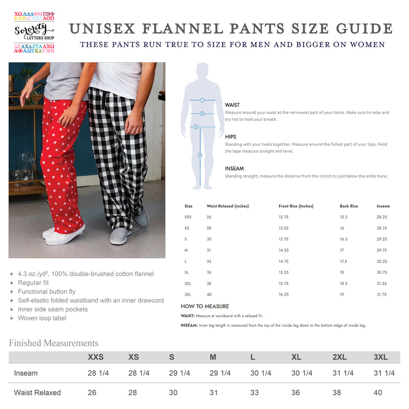 Delta Gamma Embroidered Flannel Pants