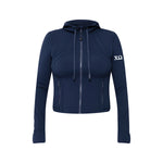 Chi Omega lululemon Define Cropped Hooded Jacket Nulu - NAVY