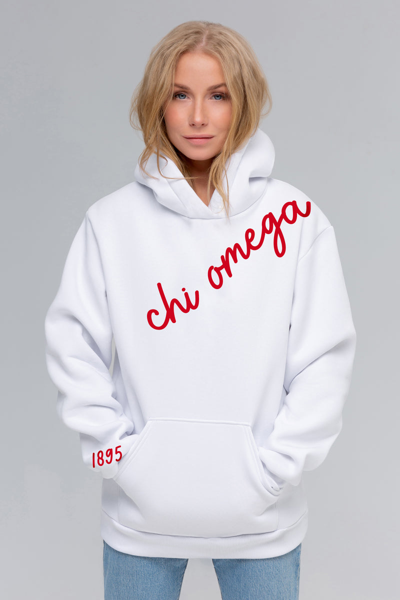 Chi Omega 1895 Avenue Pullover Hoodie