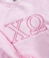 Chi Omega Monochromatic Embroidered Crewneck