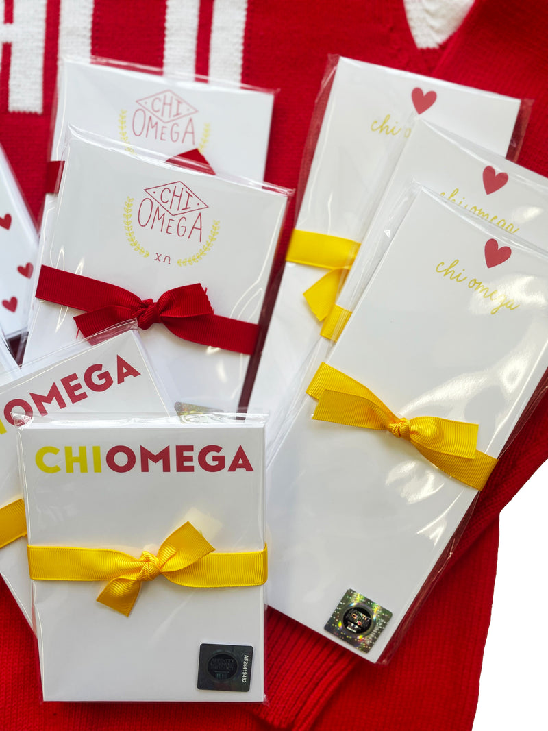 Chi Omega Skinnie Notepad