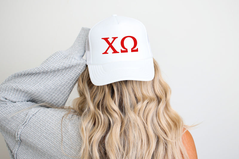Chi Omega Trucker Hat