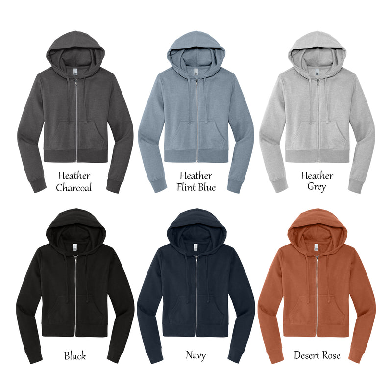Delta Sigma Pi Cropped Zip Up Hoodie