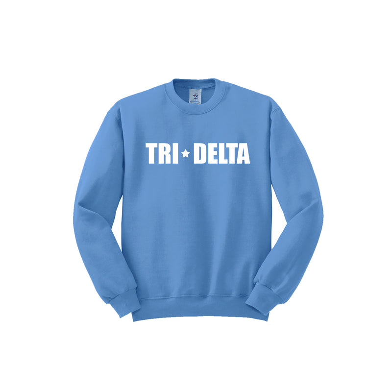 Delta Delta Delta Crewneck Sweatshirt - Tri Delta Stars Logo