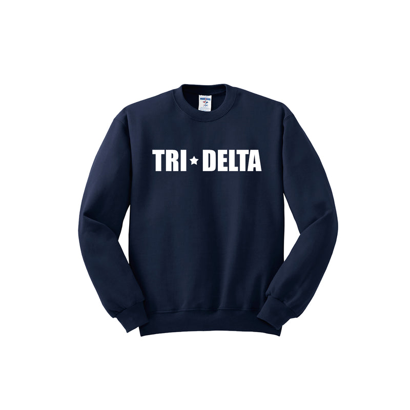 Delta Delta Delta Crewneck Sweatshirt - Tri Delta Stars Logo