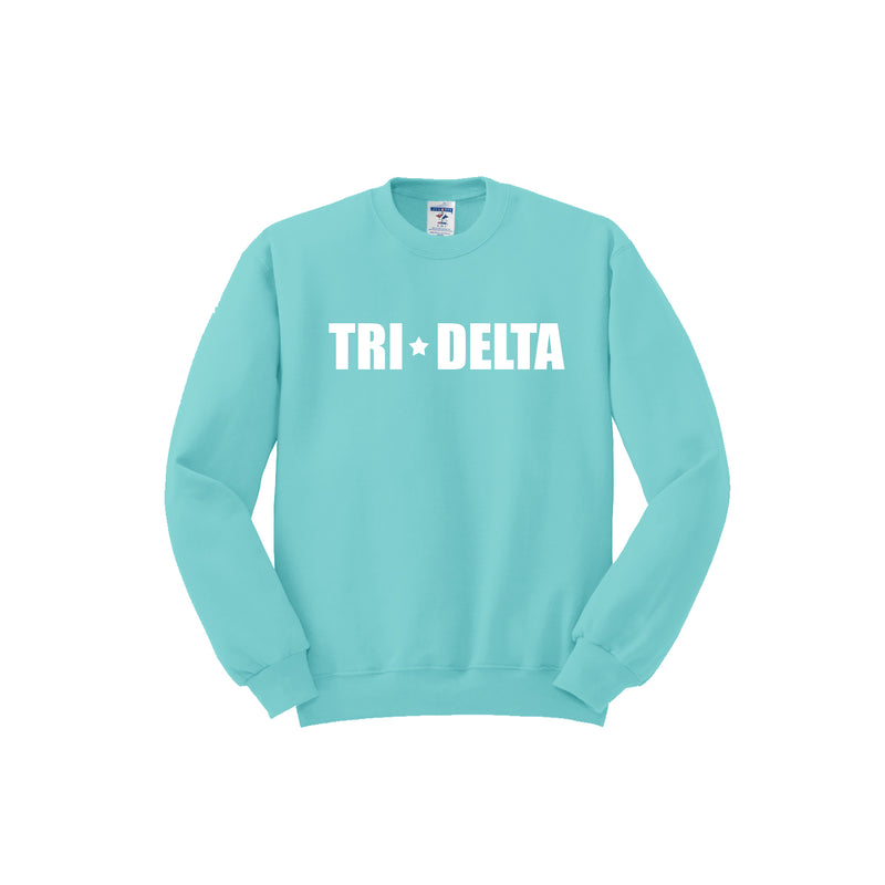 Delta Delta Delta Crewneck Sweatshirt - Tri Delta Stars Logo