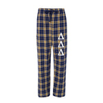 Delta Delta Delta Flannel Pants - Tri Delta Sorority Printed Pj Pants