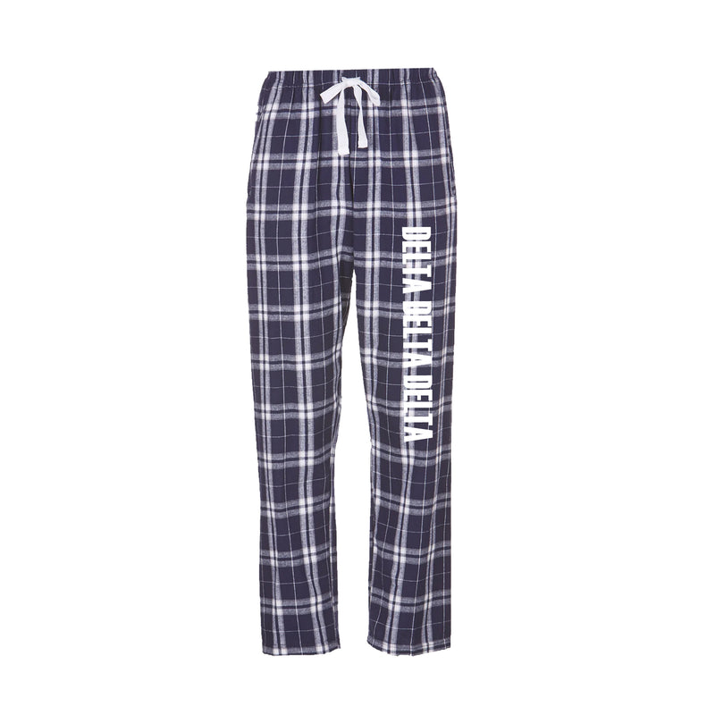 Delta Delta Delta Flannel Pants - Tri Delta Sorority Printed Pj Pants
