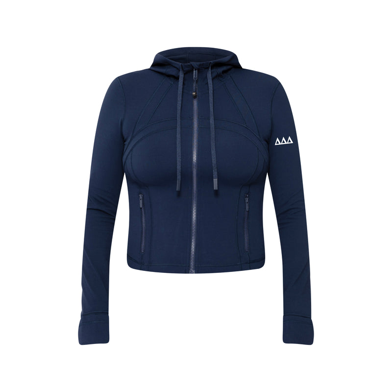 Delta Delta Delta lululemon Define Cropped Hooded Jacket Nulu - NAVY