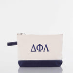 Delta Phi Lambda Canvas Cosmetic Bag