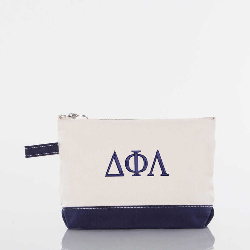 Delta Phi Lambda Canvas Cosmetic Bag