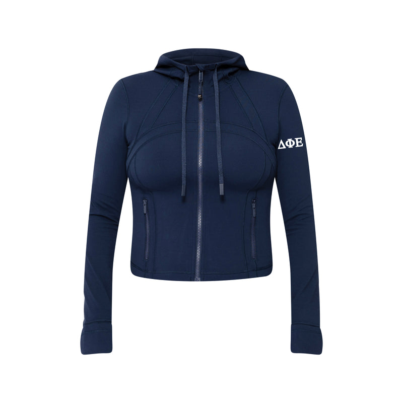 Delta Phi Epsilon lululemon Define Cropped Hooded Jacket Nulu - NAVY