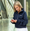 Delta Phi Epsilon lululemon Scuba Oversized Funnel-Neck Half Zip - Navy