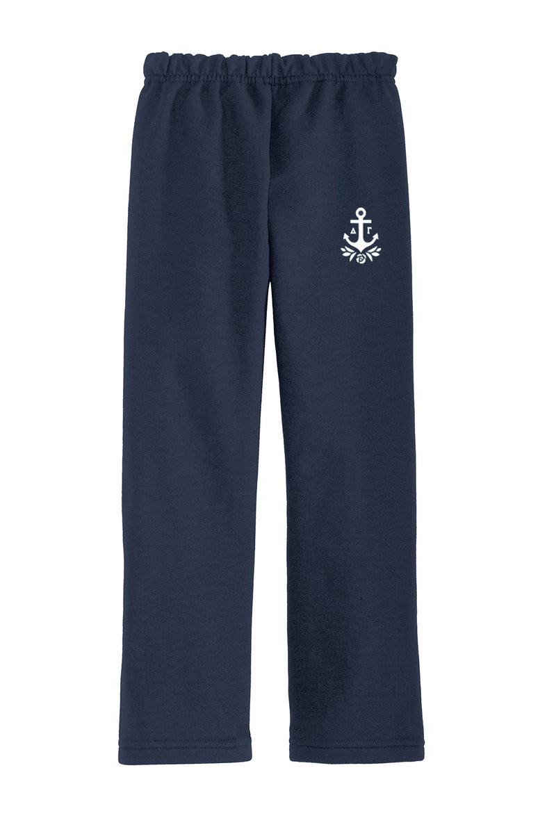 Delta Gamma Anchor Fleece Straight Leg Sweats