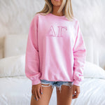 Delta Gamma Outline Monochromatic Crewneck