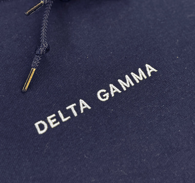 Delta Gamma Oversized Pullover Hoodie with Wordmark