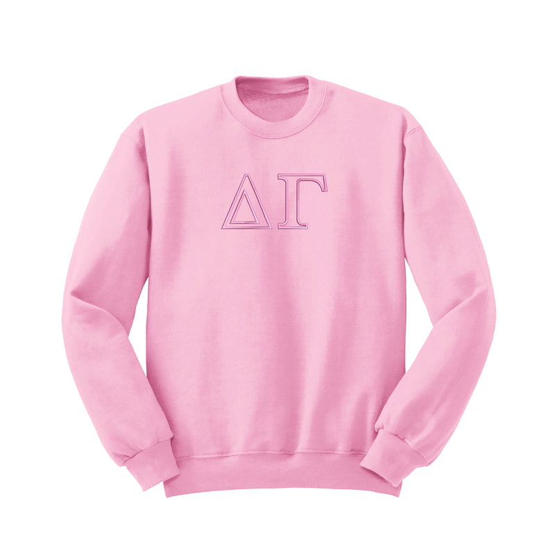 Delta Gamma Outline Monochromatic Crewneck