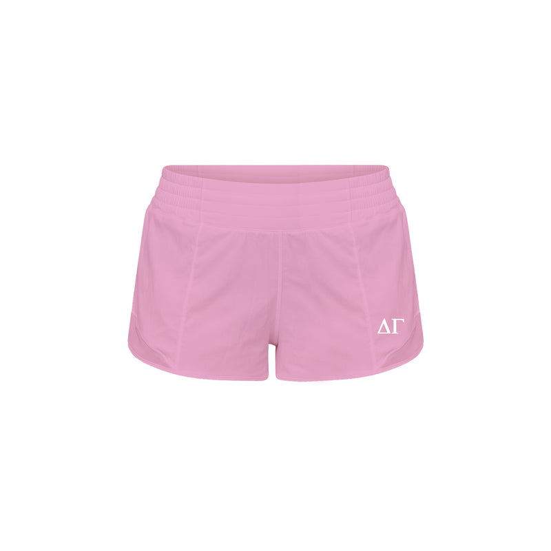 LIMITED EDITION Delta Gamma lululemon Hotty Hot High-Rise Lined Short 2.5" - Pink Frosting