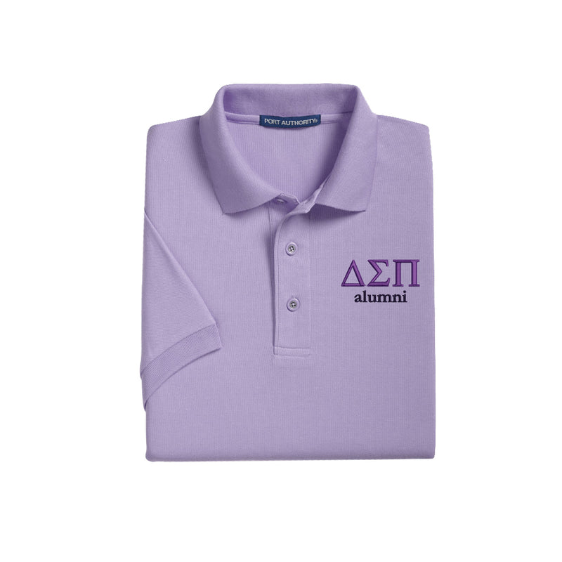 Delta Sigma Pi Cotton Pique Polo - alumni – Sorority Letters Shop