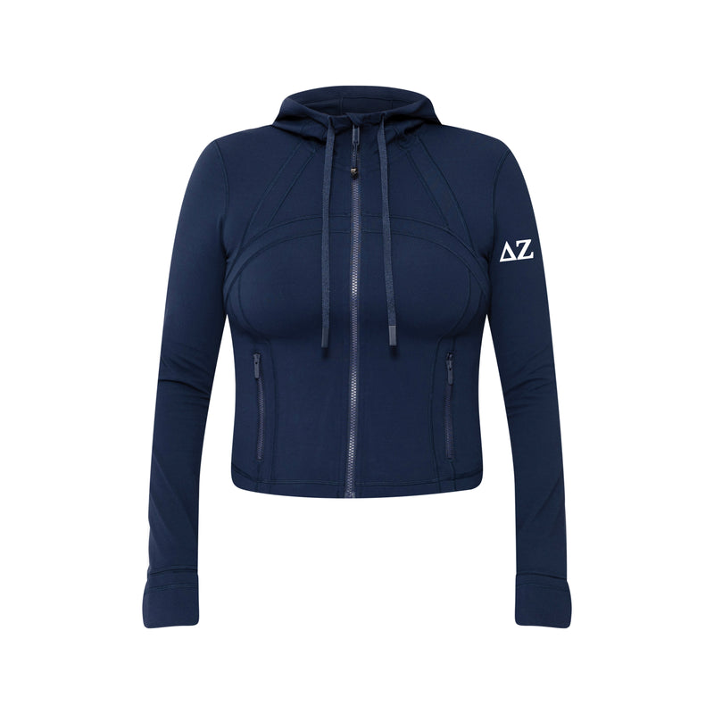 Delta Zeta lululemon Define Cropped Hooded Jacket Nulu - NAVY
