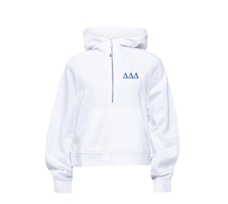 Delta Delta Delta lululemon Scuba Oversized Half-Zip Hoodie - White