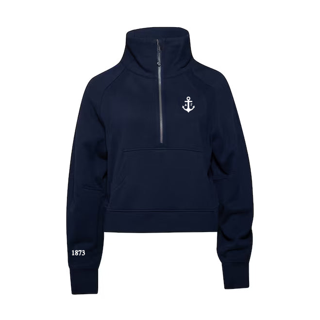 Delta Gamma lululemon Scuba Oversized Funnel-Neck Half Zip - Navy