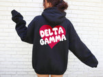 Delta Gamma Boxy Heart Pullover Hoodie