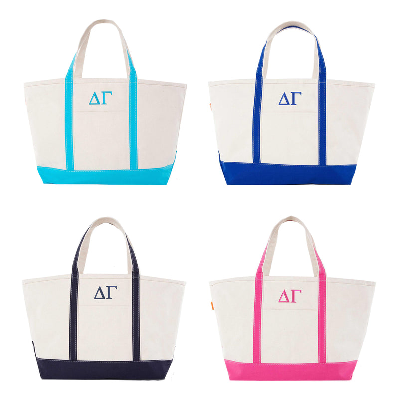 Delta Gamma Large Canvas Tote Bag